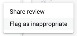 Google Maps Review options
